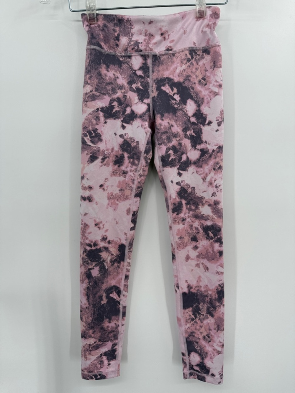Athleta GIRL High Rise Printed Leggings Size 12 Like New Pink Purple/Gray